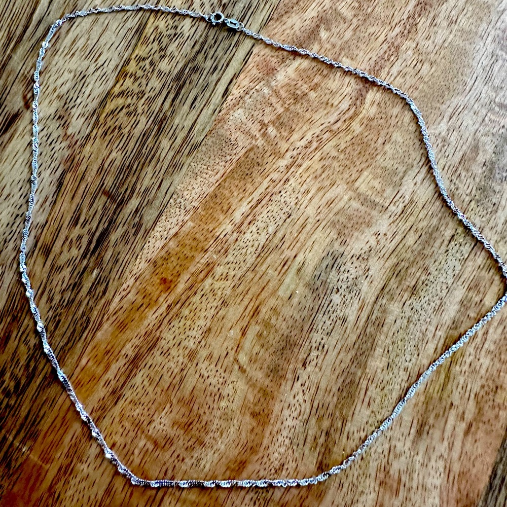 14k solid White gold necklace